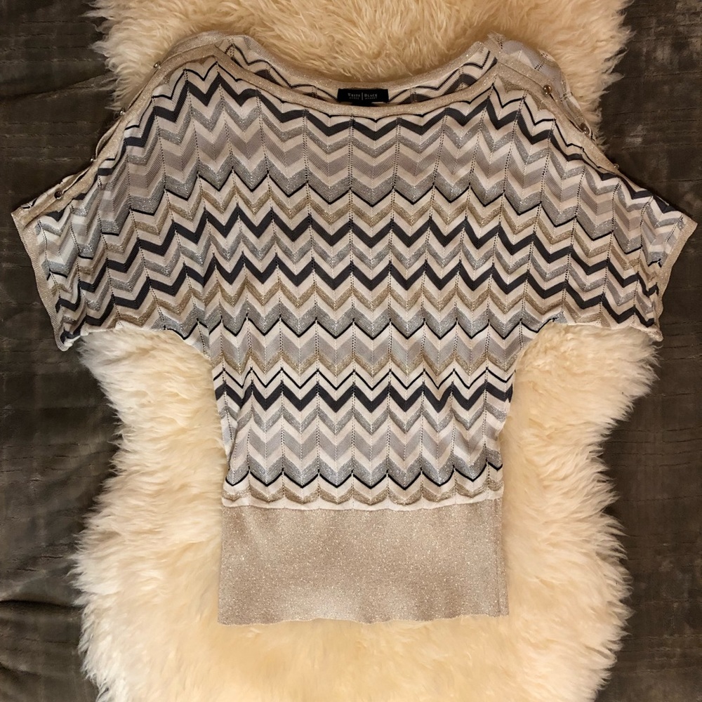 WHBM Short Sleeve Batwing Womens Top